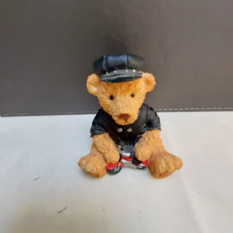 "Barry Bear" with motorbike
