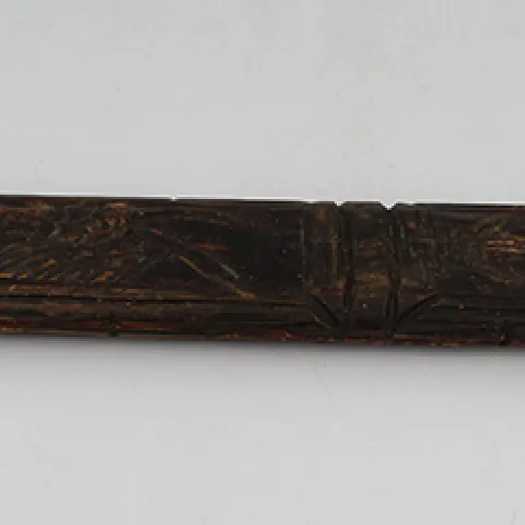 Dagger with Carved Wooden Scabbard