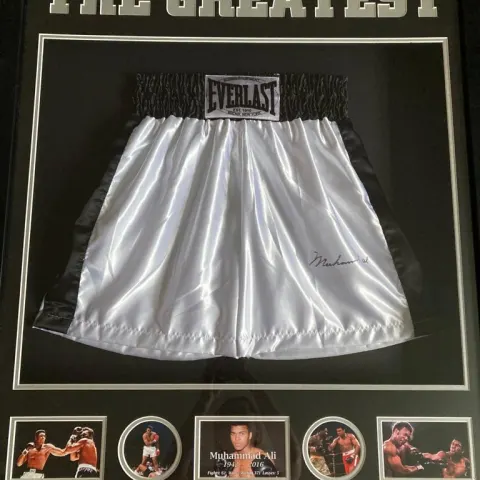 Muhammad Ali Signed Everlast boxing shorts with COA