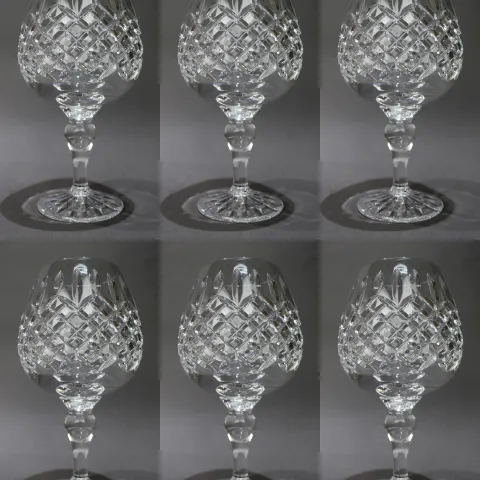 Set of 6 Tudor Crystal "Beaufort" Wine Goblets