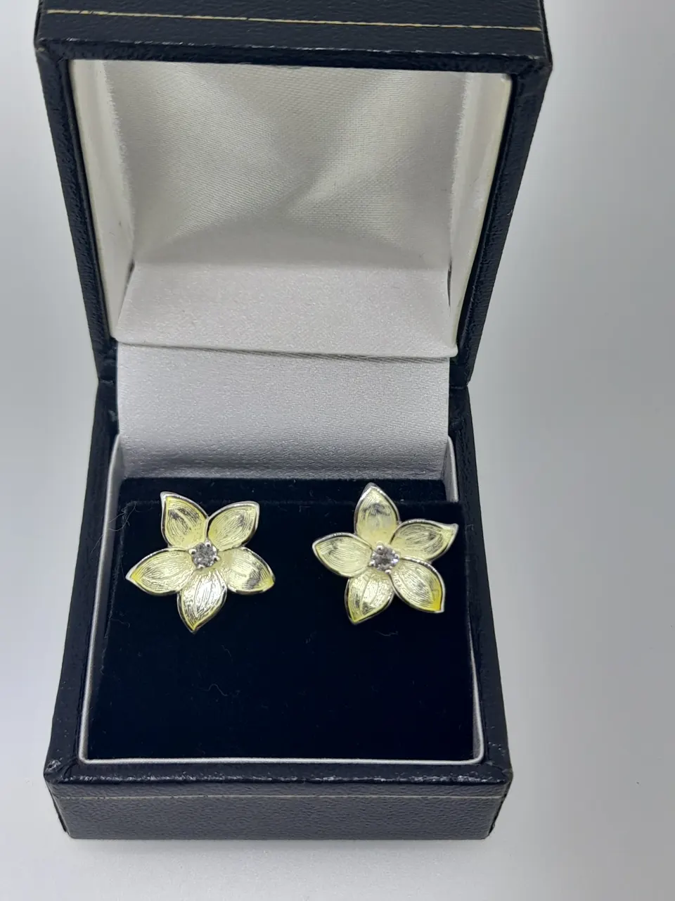 Nicole Barr Silver and Enamelled and Sapphire Earrings