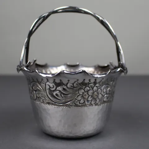Antique Silver Plated Handled Basket