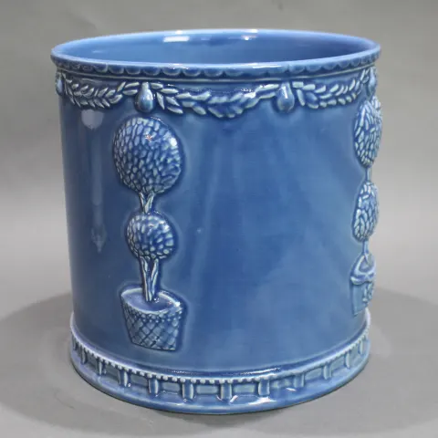 Large Blue Ceramic Planter