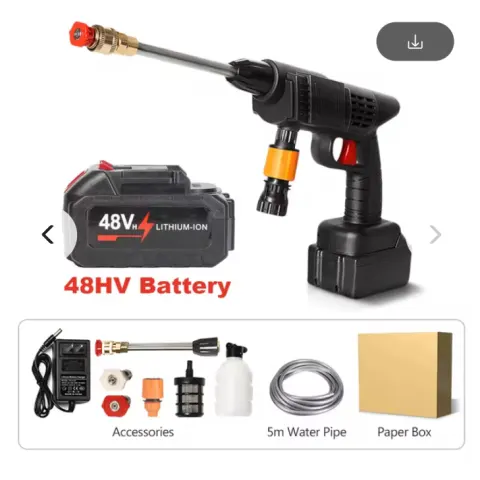 Portable High Pressure Washer 30Bar Car Water Gun Lithium Battery Charging Wireless Spray Cleaner