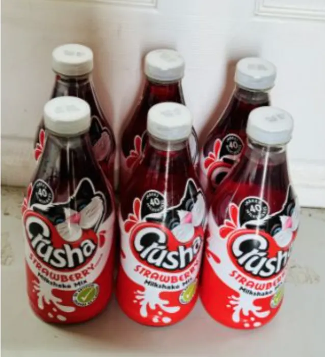 6 x 1lt Crusha Strawberry Milkshake Mix