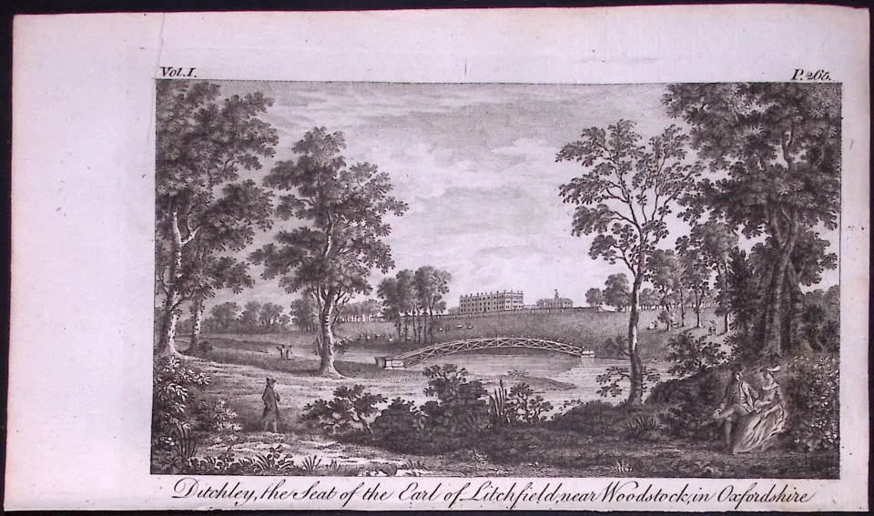 Woodstock Oxfordshire Rare 1776  Georgian Copper Antique Engraving-5