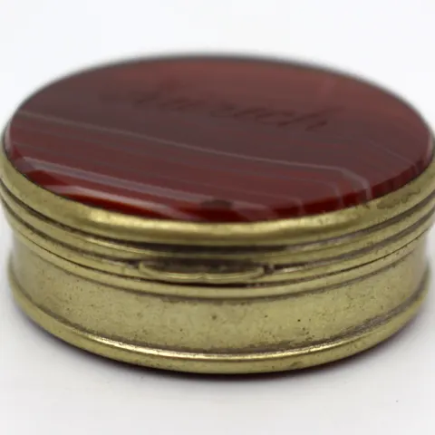 Antique Swiss Souvenir Agate Box – Zurich, c.1900