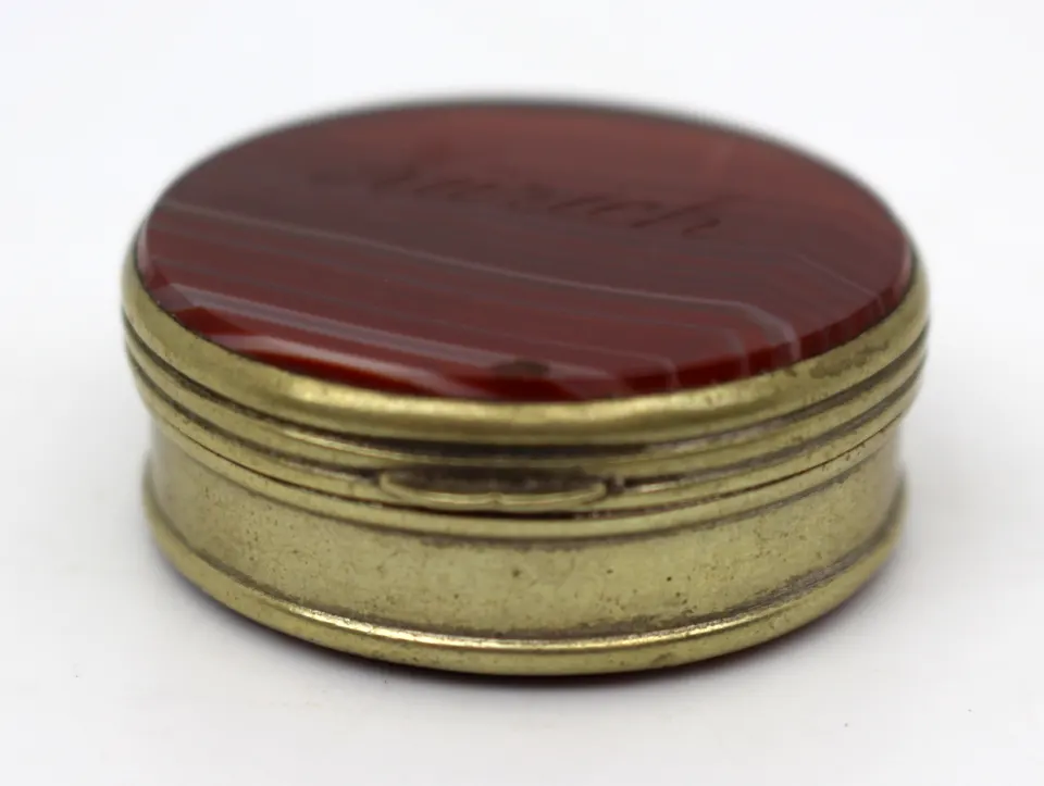 Antique Swiss Souvenir Agate Box – Zurich, c.1900