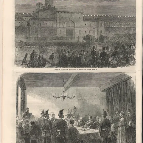 Arrival of Fenian Prisoners at Mountjoy Prison Dublin 1866