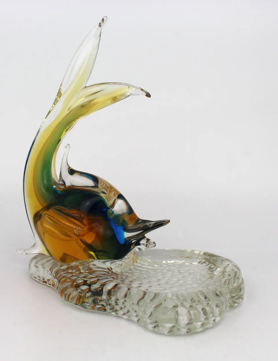 Murano Style Art Glass Fish Dish