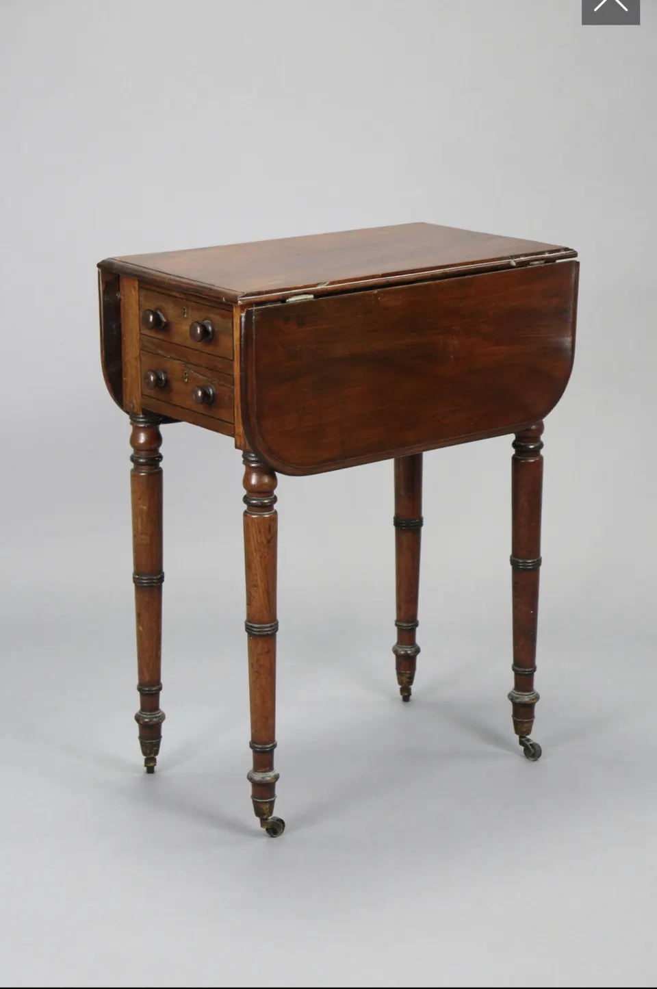 C19th small two drawer table