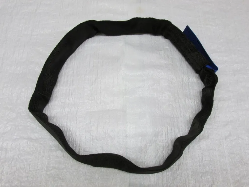 2 X BLACK WIRE ROPE ROUND SLING. 2 TON 4M EWL, 2MM 7X7 CORE, FOS 5:1