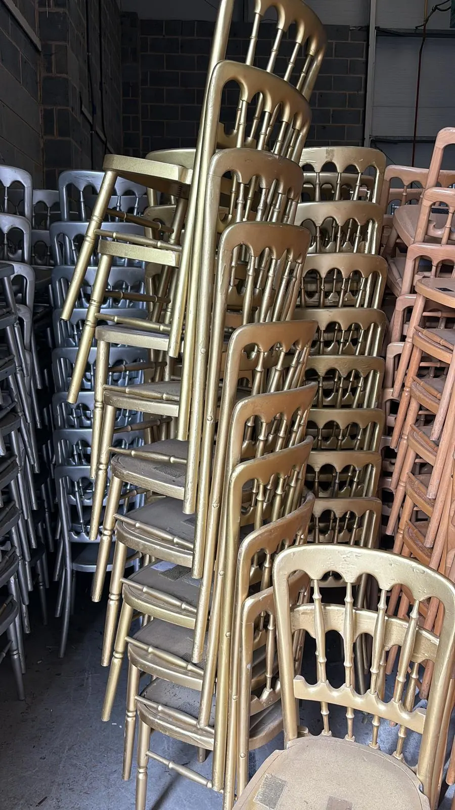 20 x Gold Cheltenham Stacking Chairs