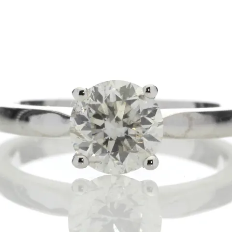 18ct White Gold Claw Set Diamond Ring 1.24 Carats