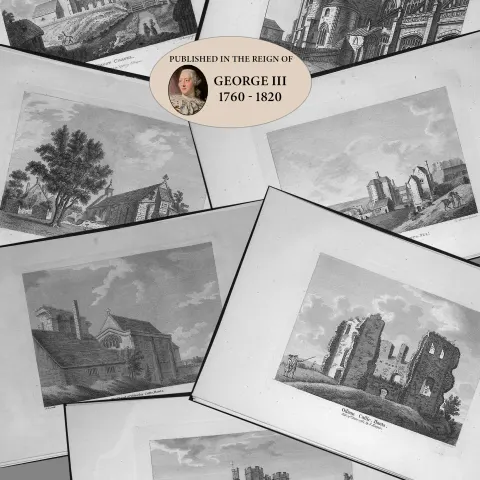 Job Lot Hampshire Francis Grose Antique 230+ Years Old Copper Engravings-2.