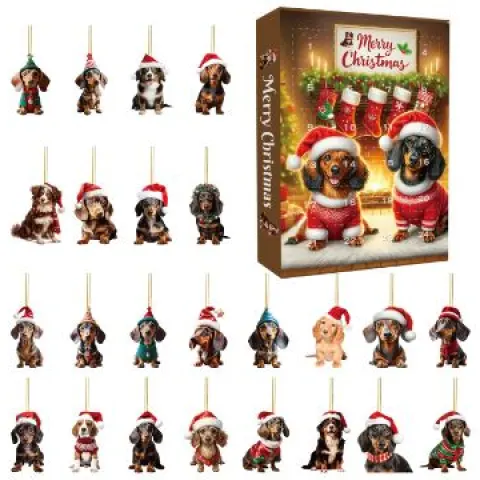 10 x Christmas Dachshund Advent Calendar