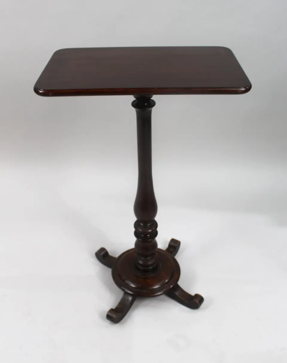 Mahogany Column Occasional Table