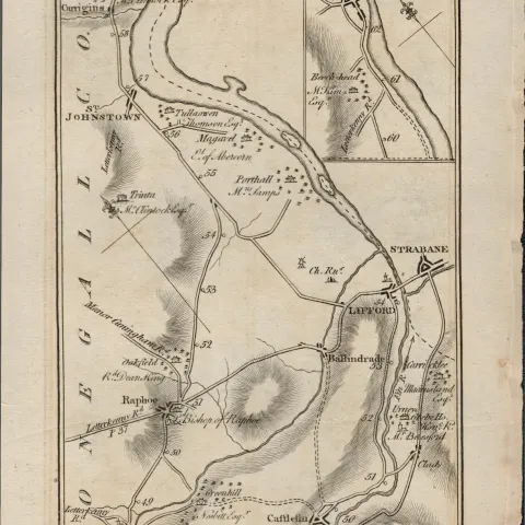 Taylor & Skinner 1777 Ireland Map Donegal Lough Eske Strabane Londonderry Etc