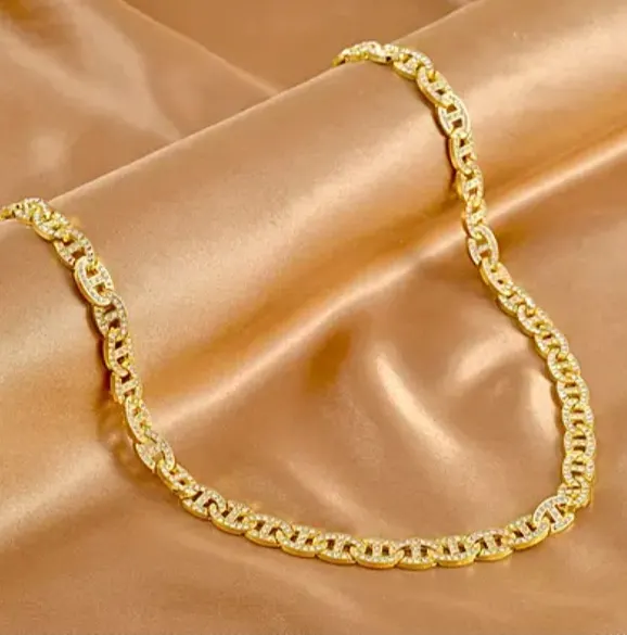 NEW! White Austrian Crystal Anchor Chain
