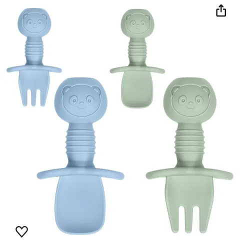 75 x Silicone Baby Fork and Spoon Sets
