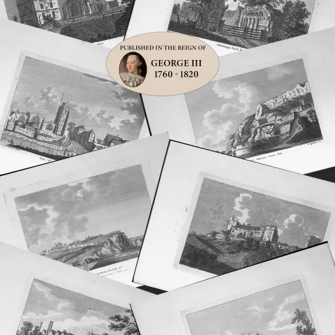 Job Lot County Kent Francis Grose Antique 230+ Years Old Copper Engravings-5.