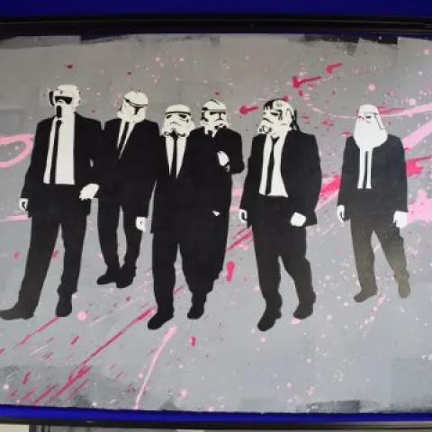 Starwars RYCA (b1981) ‘Reservoir Troopers, Mr Pinks Moment’, Screenprint, Signed, Unique, 2013