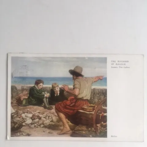 1938 'The Boyhood of Raleigh' By Millais Postcard From Tate Gallery