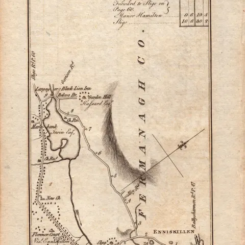 Ireland Rare Antique 1777 Map Cavan Enniskillen Co Fermanagh Sligo.