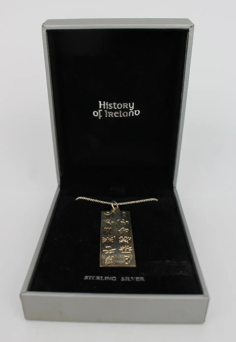 History of Ireland Sterling Silver Pendant Necklace