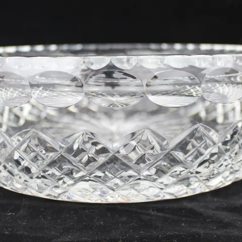 Large Heavy Cut Glass Centrepiece Fruit Bowl