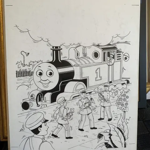 Thomas The Tank Engine & Friends Original Artwork, Signed By Timothy Marwood Full Page