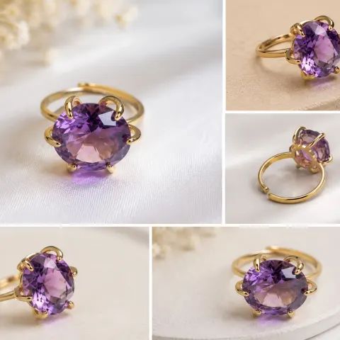 13ct Alexandrite Ring – Gold Tone Setting
