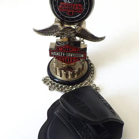 A Vintage Harley Davidson - Low Rider Pocket Hunter Watch With Night Stand