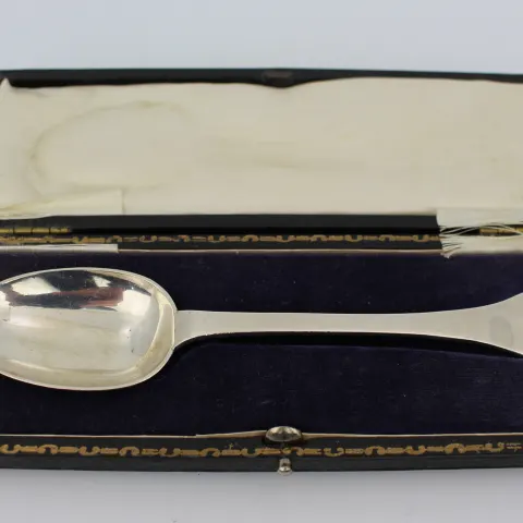 Cased Silver Feeding Spoon by Deakin & Francis