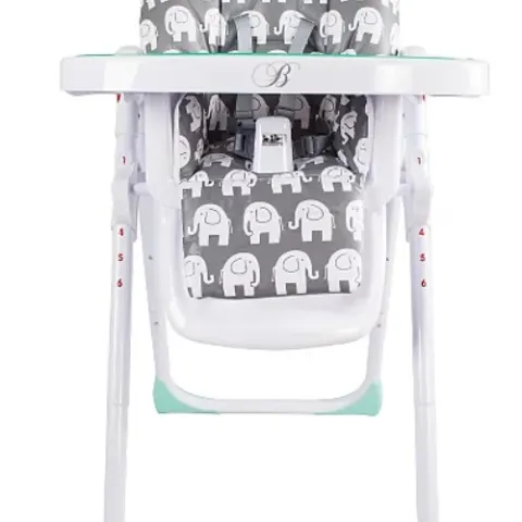 (103/Mez) RRP £80. My Babiie Billie Faiers Premium Highchair Elephants.