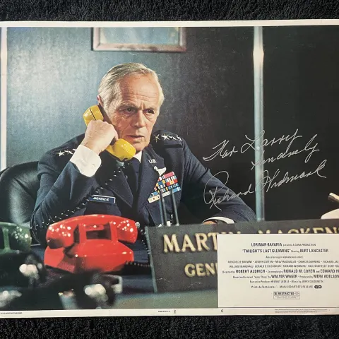 Richard Widmark Signed Cinema Lobby Card