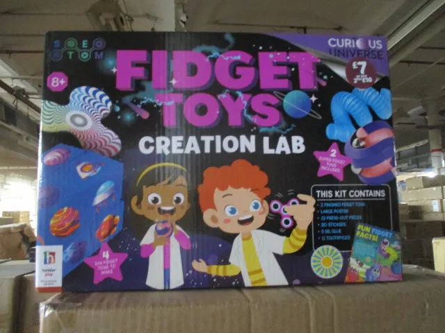 6 Pcs Large Size Fidget Lab Game - With Assorted Fidgets/Make Your Own Set Craft Brand New and Sea