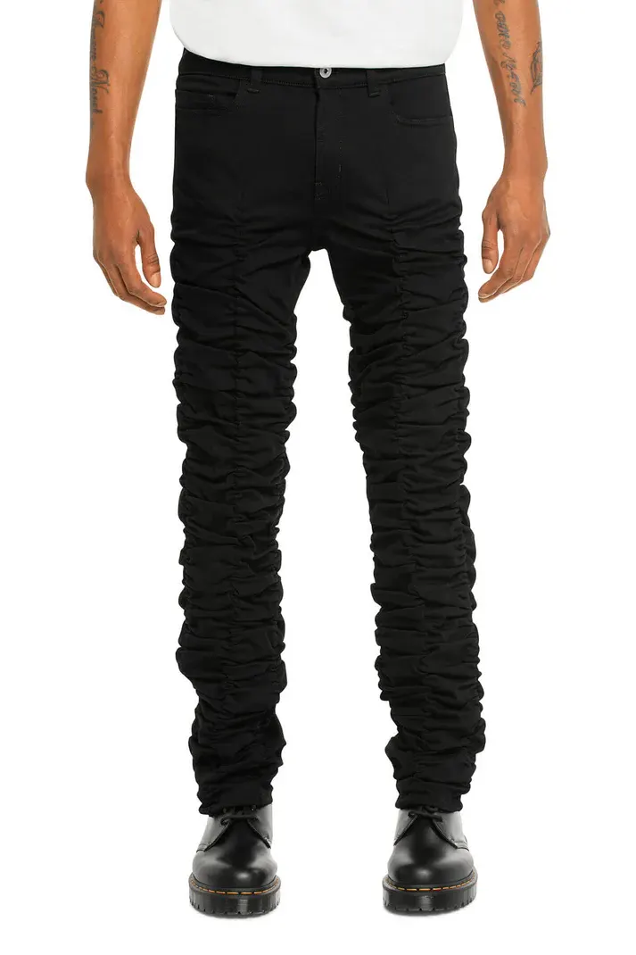 MJB Marc Jaques Burton Black Stack Pants, Punk Pocket, Online Price £365, Size 36