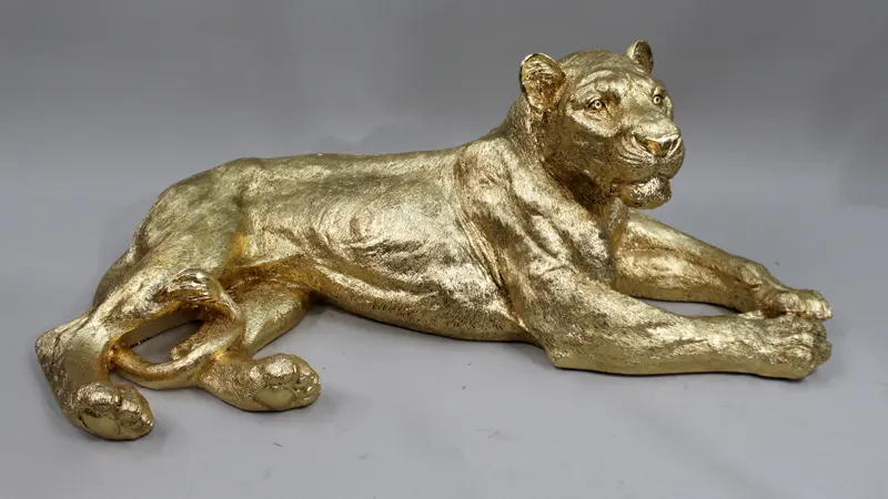 Gold Leaf Lion Lioness Ex Display