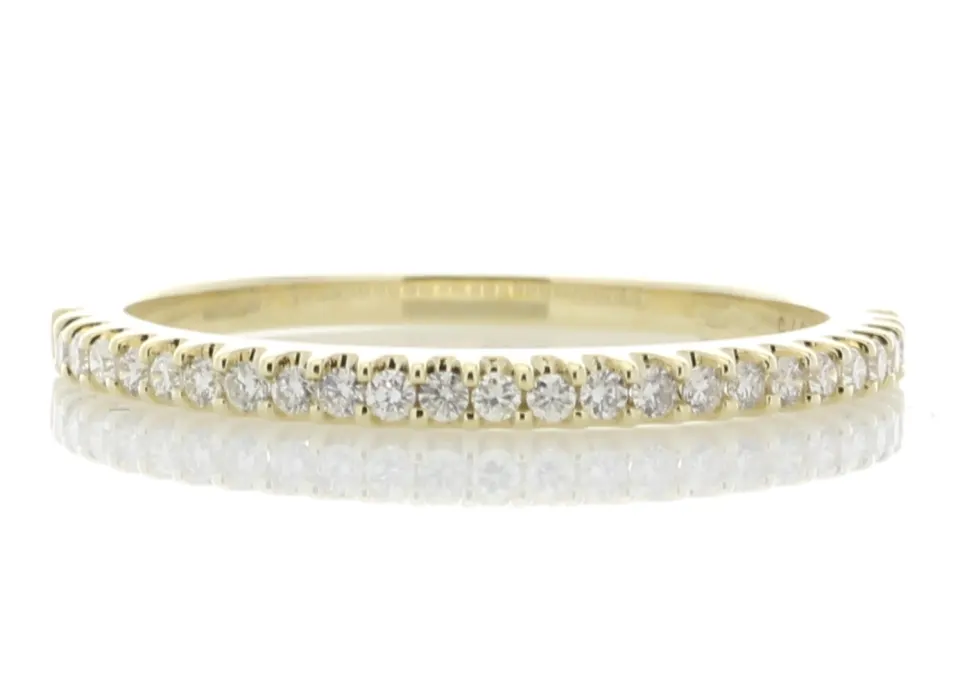 9ct Yellow Gold Diamond Half Eternity Ring 0.25 Carats
