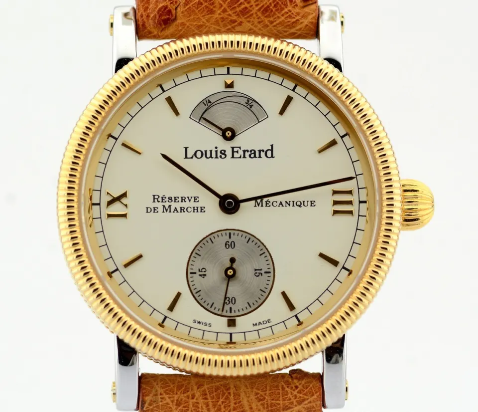 Louis Erard / Reserve  De Marche Mecanique  Manual  La Longue  Ligne  - Gentlemen's Steel Wristwatch