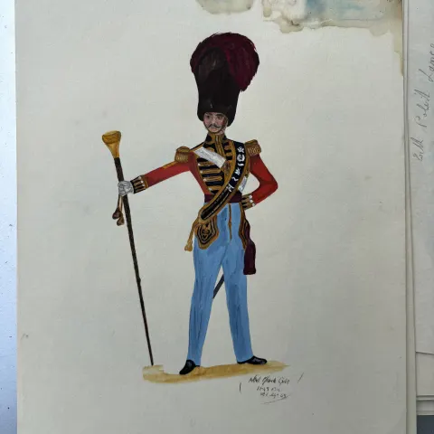 Vintage Watercolour Book Illustration ? Noel Gold "The Alive Hero" The Royal Artillery