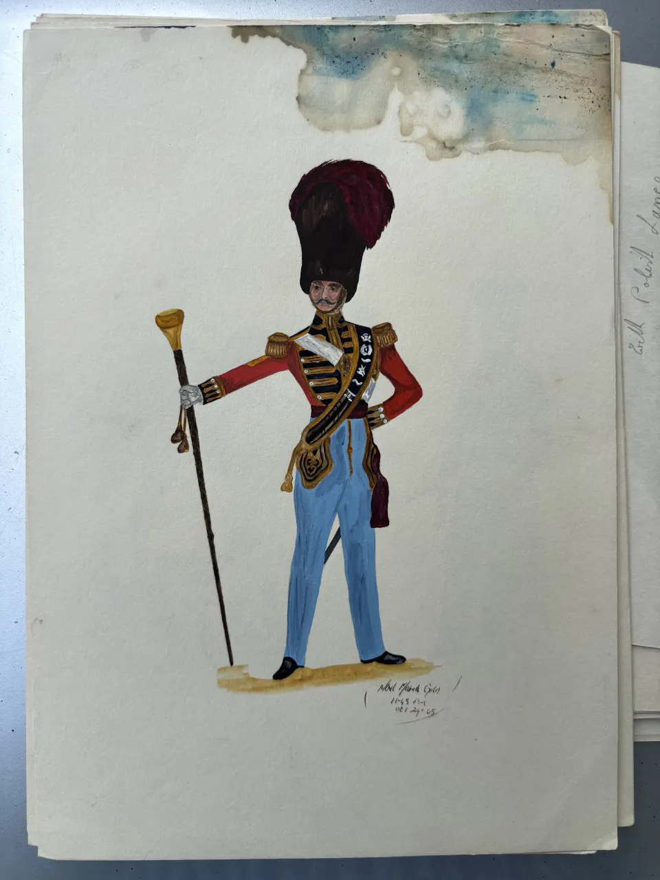 Vintage Watercolour Book Illustration ? Noel Gold "The Alive Hero" The Royal Artillery