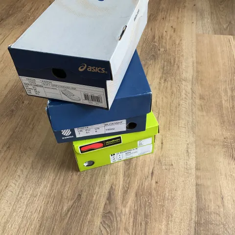3 Pairs New Boxed Trainers Asics, K-Swiss, Adidas