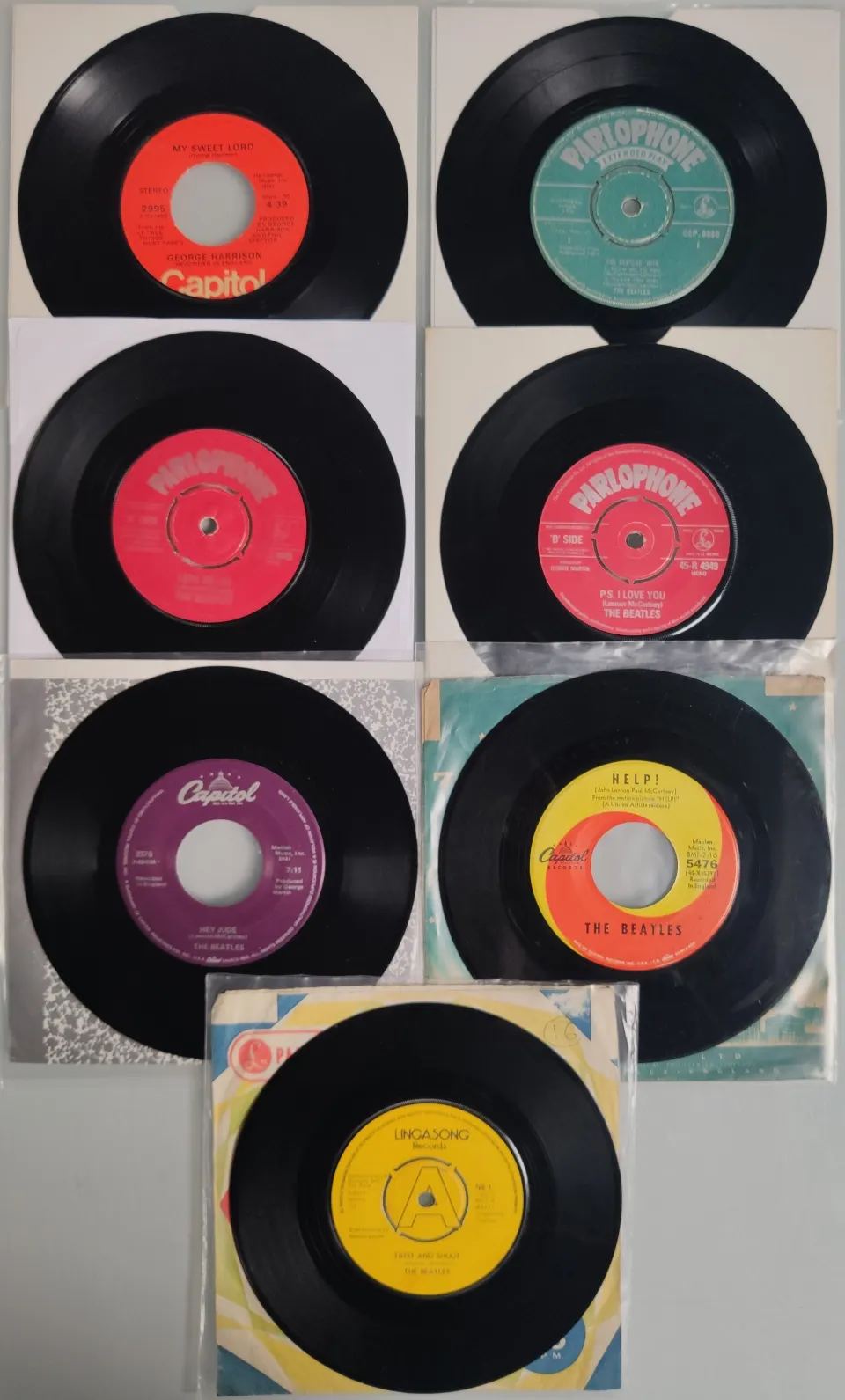 A Fantastic Collection of Beatles and Related 7” Singles to Include Beatles Promo