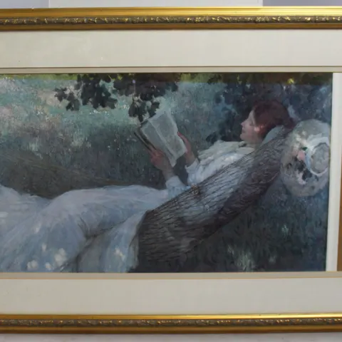 "Love Story" Print Set in Gilt Frame