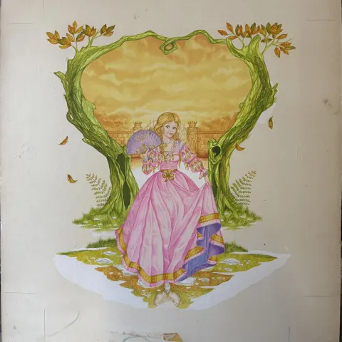 Original Artwork For Cinderella Book 1970's Andrew Skilleter Free Post In UK
