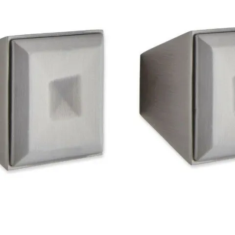 100 x Antique Pewter Effect Square Cabinet Kitchen Door Handle Knobs Wardrobe