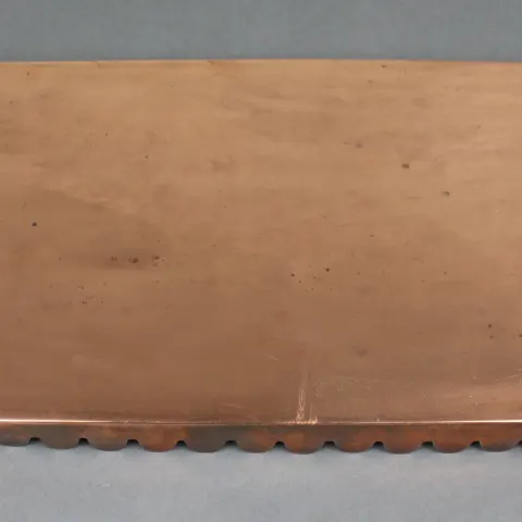 Georgian Copper Hearth Plate with Scalloped Edge, c.1800