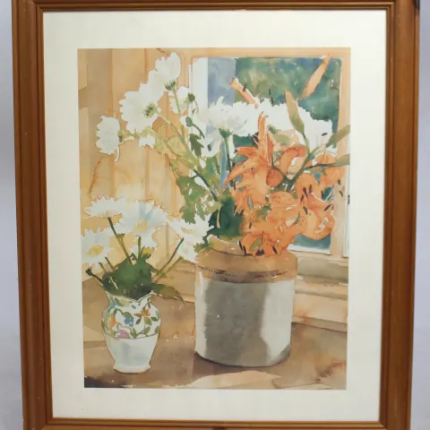 Vase of Flowers Print Framed